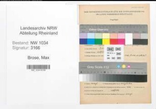 Entnazifizierung Max Brose , geb. 01.09.1872 (Obersekretaer)