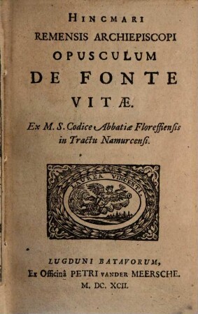 Veterum aliquot Galliae et Belgii Scriptorum Opuscula sacra