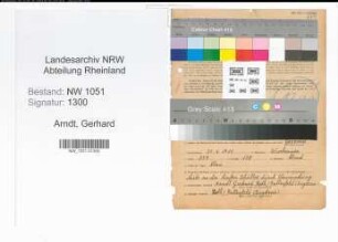 Entnazifizierung Gerhard Arndt , geb. 24.05.1911 (Landwirt)