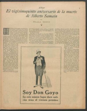 El vigésimoquinto aniversario de la muerte de Alberto Samain