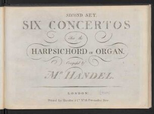 Six concertos for the harpsichord or organ : second set