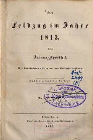 Der Feldzug im Jahre 1813, 3