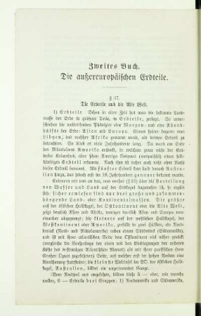 Zweites Buch. Die außereuropäischen Erdteile