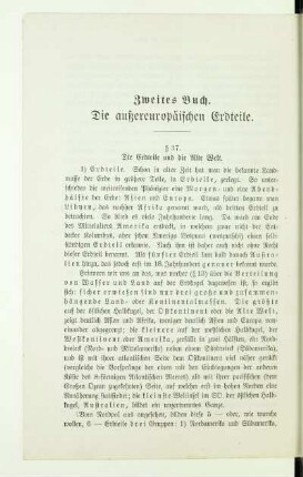Zweites Buch. Die außereuropäischen Erdteile
