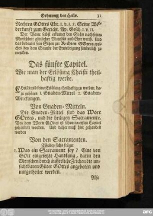 Das fünfte Capitel. Wie man der Erlösung Christi theilhaftig werde.