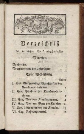 Verzeichniß der in diesem Werk abgehandelten Materien.