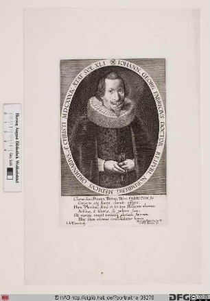 Bildnis Johann Georg Fabricius