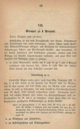 VIII. Stempel zu 4 Prozent