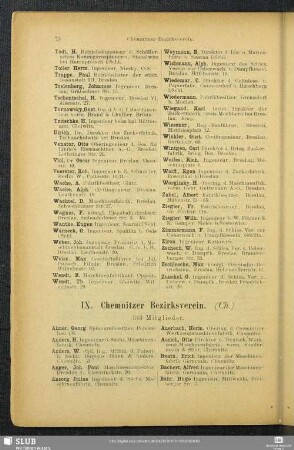IX. Chemnitzer Bezirksverein.
