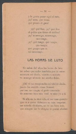 Las horas de luto