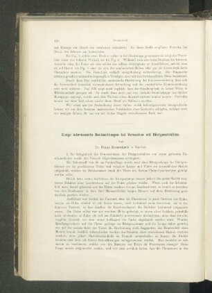 Einige interessante Beobachtungen bei Versuchen mit Röntgenstrahlen.