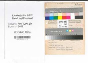 Entnazifizierung Hans Stoecker, geb. 22.06.1909 (Fabrikant)