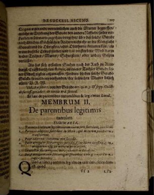 Membrum II. De parentibus legitimis tantum