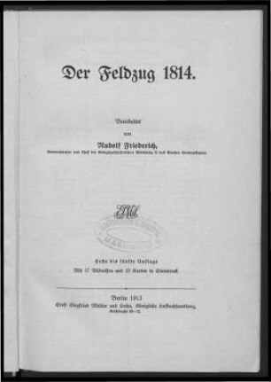 3: Der Feldzug 1814