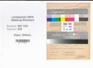 Entnazifizierung Wilhelm Eisen , geb. 30.12.1900 (Kaufmann)