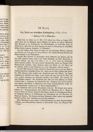 VI. Der Anteil am spanischen Erbfolgekrieg 1702-1714