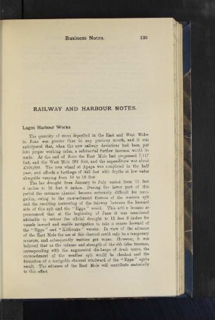 Railway and Harbour Notes