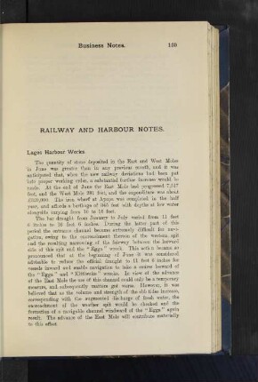 Railway and Harbour Notes