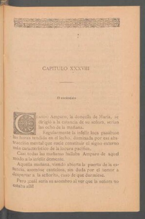 Capítulo XXXVIII - El escándalo