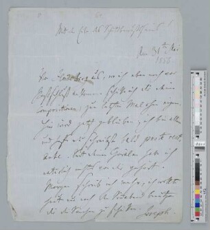 Brief an Johannes Brahms