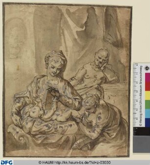 Hl. Familie mit der heiligen Katharina von Alexandrien
