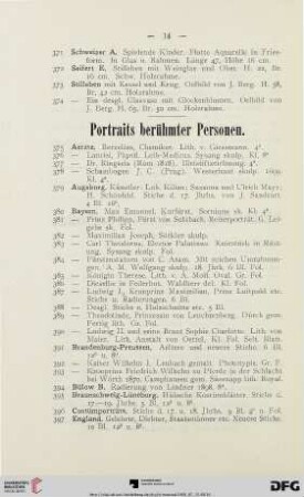 Porträts berühmter Personen (Nr. 375-479)