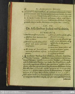 Cap. VII. De Assessoribus Judicii vel Scabinis