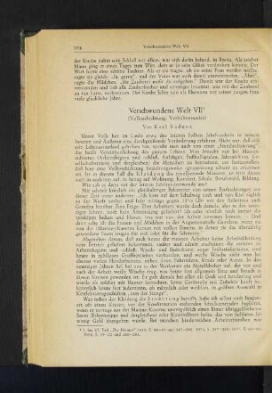 Verschwundene Welt VII