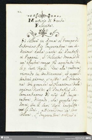 Martirio di Santa Felicita.