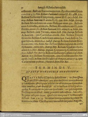 Terminus V. Quarta Monarchia Romanorum