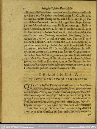 Terminus V. Quarta Monarchia Romanorum