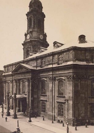 Dresden, Kreuzkirche, Ansicht von Südosten