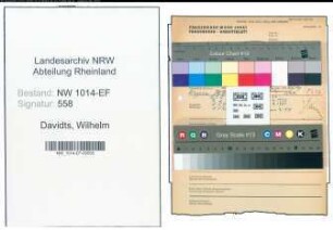 Entnazifizierung Wilhelm Davidts , geb. 18.04.1890 (Polizist)