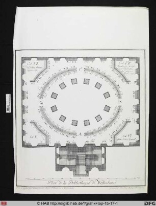 Plan de la Bibliotheque de Wolfenbüttel.