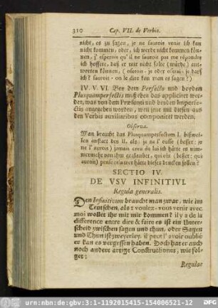 Sectio IV. De Usu Infinitivi.