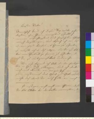 Brief von Pogwisch, Ulrike von an Goethe, Johann Wolfgang von