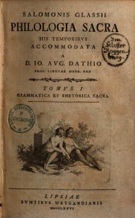 Philologia sacra, 1. Gram[m]atica & Rhetorica sacra