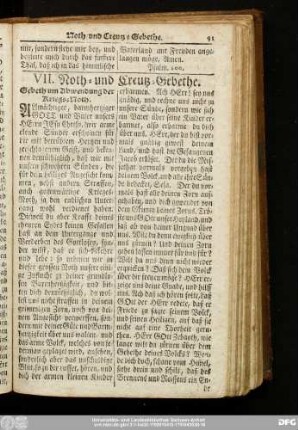 VII. Noth- und Creutz-Gebethe.