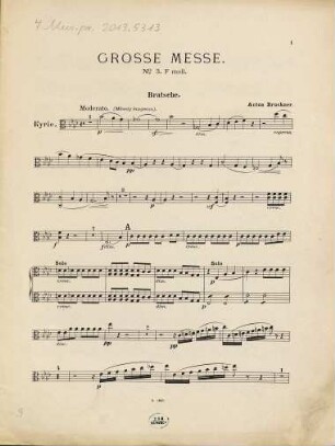 Große Messe No. 3 : F moll