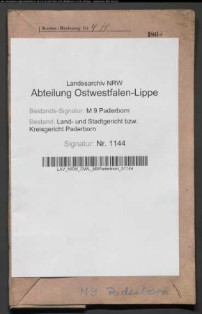 Erblasser: Woesfeld, Carl :