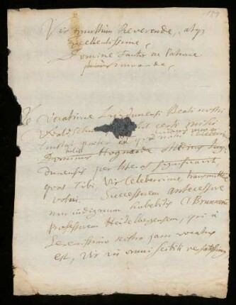 Brief von Johann Dolaeus an Unbekannt