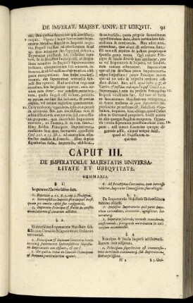 Caput III. De Imperatoriæ Majestatis Universalitate Et Ubiquitate.