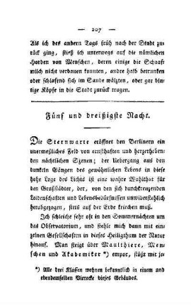 Fünf und dreißigste Nacht. Auf der Sternwarte