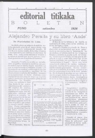 Alejandro Peralta y su libro "Ande"