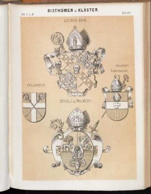 Taf. 115. Leubus Abtei. - Heilgkreuz. - Neustadt. Cistercienser. - Stablo u. Malmedy.