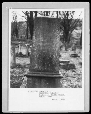 Grabstein von Bertha Traub, gestorben 1910