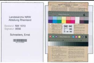 Entnazifizierung Ernst Schneiders , geb. 01.04.1920 (Bilanzbuchhalter)