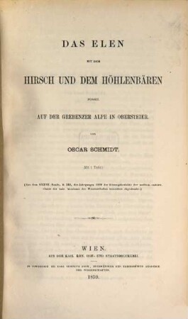 Separatabdrücke aus den Sitzungsberichten der K. Akademie d. Wiss. in Wien - math.-naturw. Cl., 5