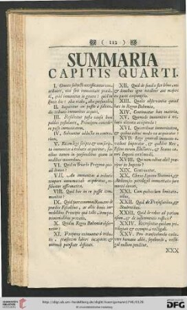 Summaria capitis quarti