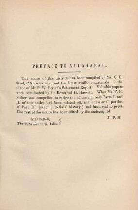 Preface to Allahabad